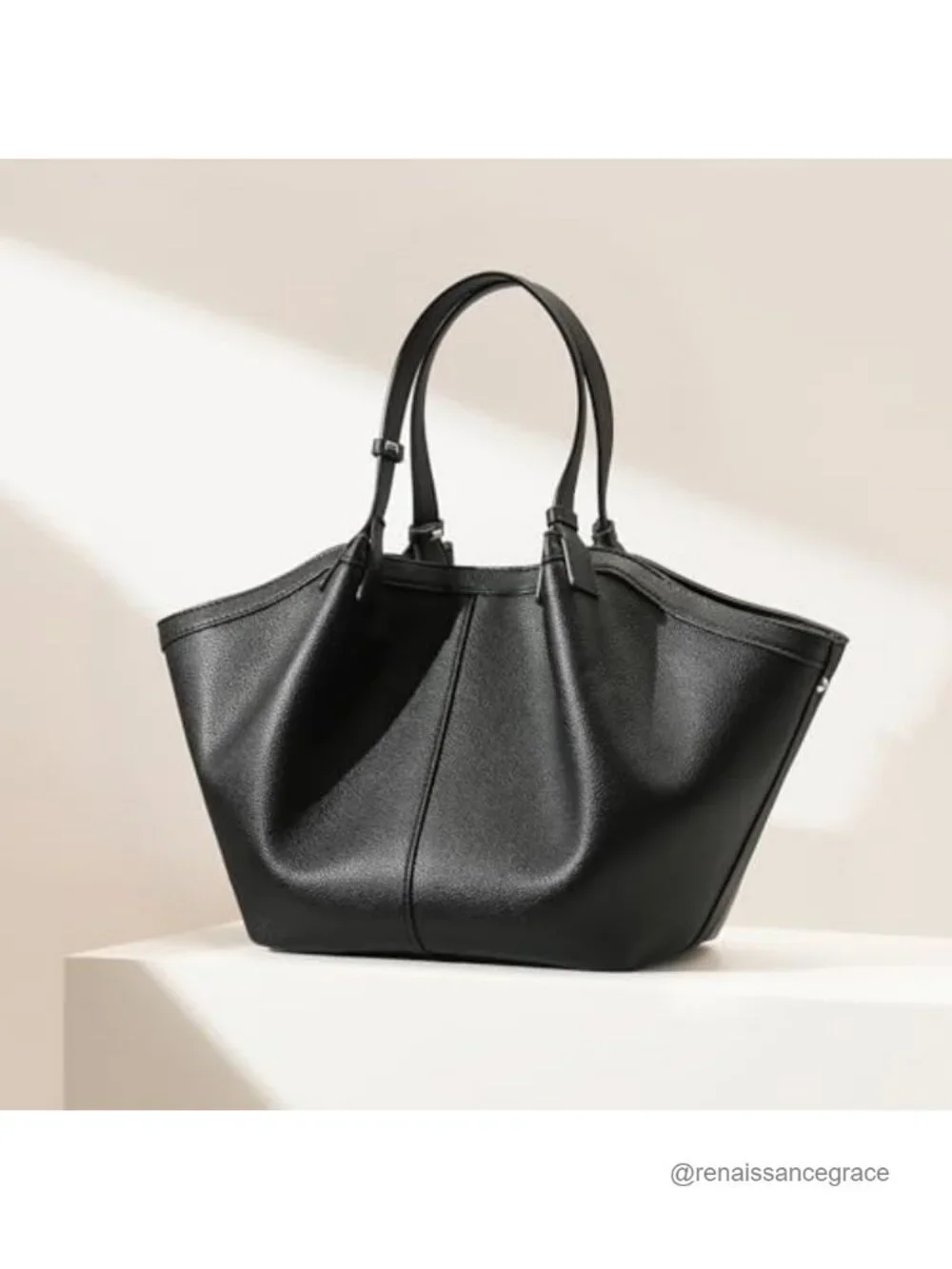 Faux Leather Top Handle Tote Bag with Adjustable Straps, Satchel for Work